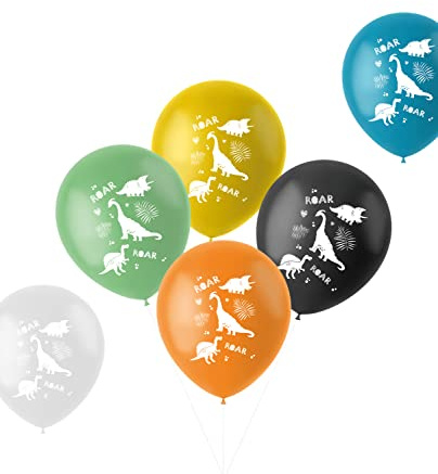 Folat 68389 Ballons Dino Roars 33cm - 6 pièces