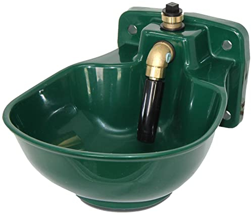 Agrarzone Beheizbare Tränke mit Rohrventil 230V - Frostsicher bis -25 °C, mit Rohrbegleitheizung & automatischem Thermostat - beheiztes Tränkebecken für Pferdetränke