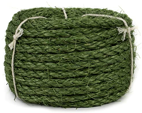LEREATI Corde pour Arbre à Chat, 6mm x 15m Ficelle Sisal Naturel Corde Arbre a Chat Rechange Cordelette Accessoire Chat pour Réparation et Remplacement Griffoir pour Chat, DIY Décoration de Jardin