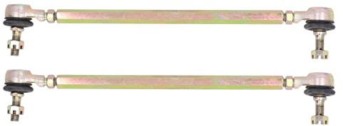 Qiilu 2 Stück 250 mm Kugelgelenk Spurstange 10 mm Gewinde Lenkung Stahllegierung Montage für 125 Quad Dirt Bike ATV Go Kart