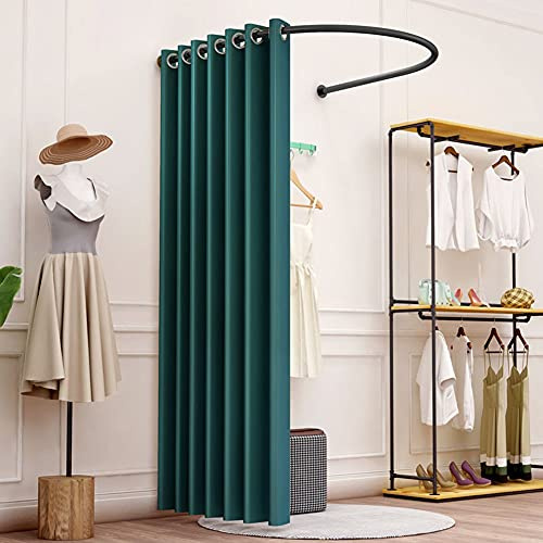 Mobile Dressing Changing Room U-Type Track Locker Room Wall-Mounted Fitting Room Simple Sun Shade for Office Outdoor Activities (Color 3 100X95CM)