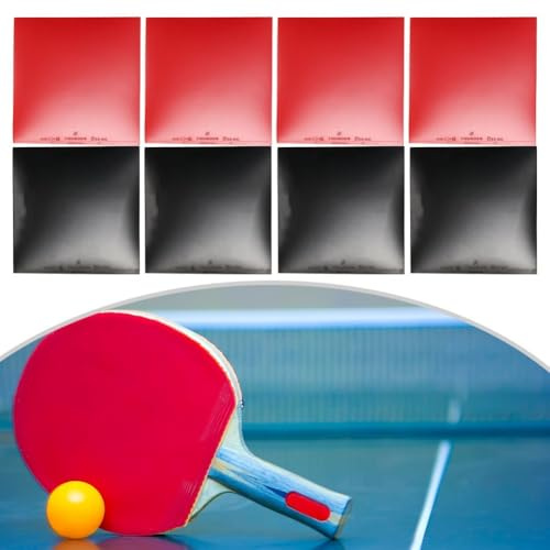 HEBEOT 8 st bordtennis gummi pingpong racket reservgummi bordtennis fladdermus ersättning gummi sport ersättning tillbehör 16 x 16 x 2,2 cm