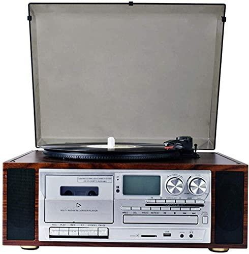 JFNHUTL Giradischi in Vinile Bluetooth a Cinghia a 3 velocità Giradischi retrò Vintage Altoparlanti Stereo integrati Altoparlante Stereo Integrato