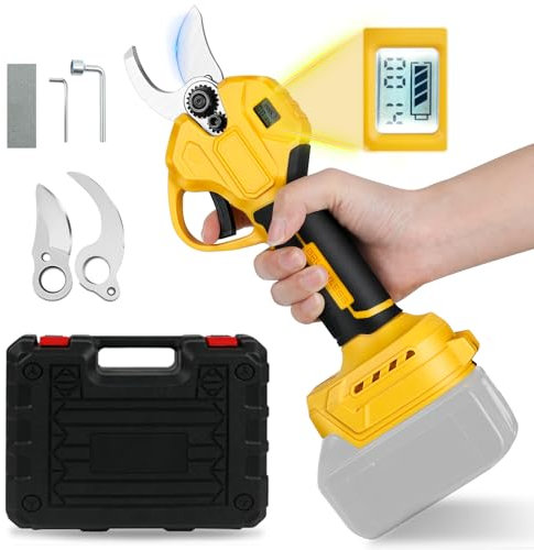 Sécateur Électrique Sans fil Compatible avec Dewalt 18 V 20V, 45mm Secateur à batterie Professionnel Secateur de Jardin Moteur Sans Balais pour Jardinage, Vigne, Arbre Fruitier (Sans batterie)
