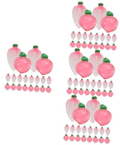 HANABASS 4 uppsättningar Lysande Ornament Grönsaksträdgårdsdekor Miniatyrgrönsaksdekoration Konstgrönsak Grönsaksfigur Mini Grönsaksträdgårdsprydnader Bonsai 20 st * 4