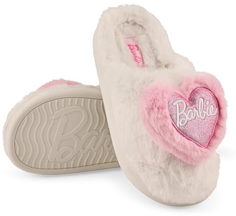 Barbie Womens Slippers Fuzzy House Slippers for Women Outdoor and Indoor Soft Plush
