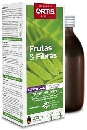 Ortis - Frutta & Fibre Azione Delicata Sciroppo 250 ml - Integratore Alimentare che Aiuta a Mantenere il Transito Intestinale Regolare - Adattato a Tutta la Famiglia - 100% Naturale a Base Di Fichi