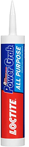 Loctite Power Grab Express All Purpose Construction Adhesive, 9 fl oz Cartridge, 1 Pack - Versatile Construction Glue for Cement, Tile, Wall & More
