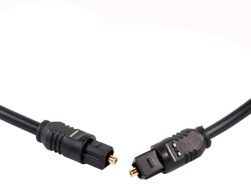 Conwork 2-Pack 3ft Fiber Optic TOSLink Digital Audio Cable Male to Male Lightweight and Flexible Compatible with S/PDIF, ADAT's, Dolby Digital -Slim 4.0mm OD