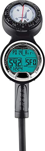 Cressi Leonardo Professional Console Subacquea, Unisex – Adulto, Nero, 3 Psi