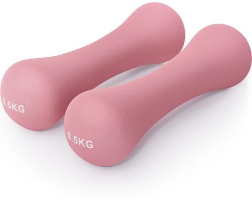 Core Balance Bone Dumbbells Pair Cast Iron Neoprene Coated Hand Weights