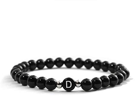 Armband svart – BERGERLIN (bokstav D)