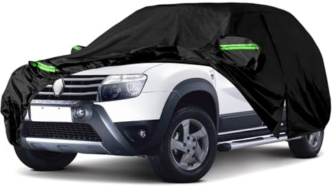 Opaltool Telo Copriautoda da Esterno per Dacia Duster 2010-2023, Copertura Completa per Auto con Cerniera della Porta, Serratura e Bande Antivento per la Protezione dalla Pioggia, Neve, Sole