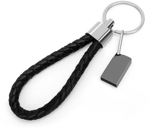 LEIZHAN Clé USB 3.0, Mini clé USB, Clé USB pour Voiture, Clé USB avec Porte-clés pour PC, Ordinateur Portable - 32 Go, Noir