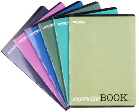 OFFICER PRODUCTS Cuaderno escolar/formato A5 60/60 hojas rayadas/mixtas, paquete de 8 unidades/paquete, diseños surtidos/para niños para escolarización para estudiantes de primaria/con margen/tarjetas