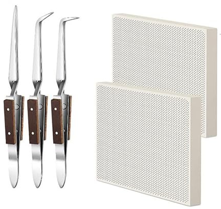 Strumento per la saldatura di gioielli, kit di saldatura per gioielli con 3 pinzette per saldatura e 2 piastre di saldatura, strumento per gioiellieri, set per saldatura artigianale