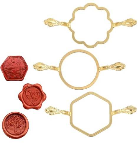 3 Stück Siegelwachs,Metall Wachs Siegel Formen,Siegel,Wachssiegel,Wachsstempel,Siegelwachs Set, Für Hochzeit Geschenkverpackung Umschlag Einladungskarten Hochzeitseinladungen