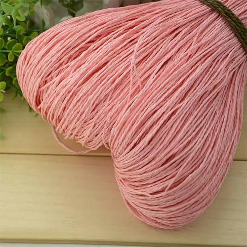 LIUXIN Filato di Rafia Naturale Fai da Te per Maglieria, 500 g, 600 Metri, per Cappelli, Borse, borsette, Filato di Rafia, Filato di Paglia di cellulosa, Filato di Rafia Biologica, Filato Estivo
