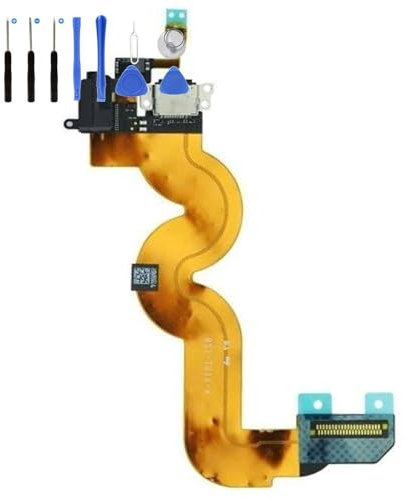 Eutoping Puerto de carga USB para Apple iPod Touch 5, conector de base, placa de carga, cable flexible, repuesto con herramienta