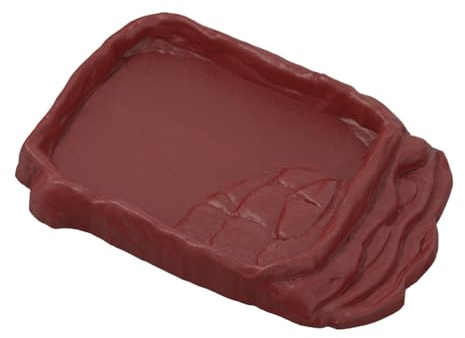 Flacher Wassernapf für Reptilien, Lebensraum-Dekoration, rutschfeste Wasserschale, Kletterleiter für Aquarium, Amphibien-Futternapf, Schildkröten-Futterschale, Terrarium-Ornament