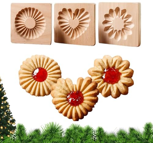 Holdes Moldes de galletas para hornear | Sellos reutilizables | Moldes lavables para galletas de | Para mantequilla Shortbread Chocolate Azúcar Moocake Pastel Hogar Cocina