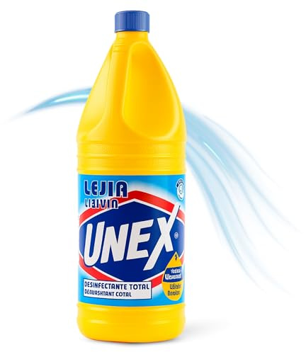 Lejia tradicional, Lejia Normal, Desinfectante Superficies, Uso en Baño, Cocina, Azulejos, Suelos, Aptas para desinfección de bebida y alimentos, Contiene 1 botella de 2 Litros
