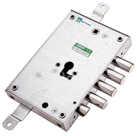 SERRATURA MOTTURA A CILINDRO EUROPEO INT. MM 28 (4 + SCROCCO) MANO DESTRA CON DOPPIO SISTEMA ANTINTRUSIONE