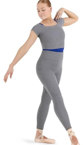 Capezio Damen Ribbed Sweater Knit Pullover-Leggings, Grau, XS EU