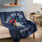 CTI Hogwarts Harry Potter WB Fleece Decke 110x140 cm, Baumwolle, Marineblau