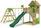 FATMOOSE Spielturm Klettergerüst HappyHome Hot mit SurfSwing, Schaukel & grüner Rutsche, Outdoor Kinder Kletterturm mit Sandkasten Leiter & Spiel-Zubehör für den Garten