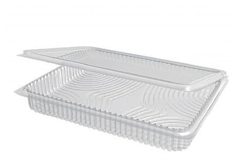 CF CARTA INGROSSO E DISTRIBUZIONE Cofanetto Fresh Box 250g – 200 pezzi, vaschetta rettangolare in plastica pet (Coperchio piatto)
