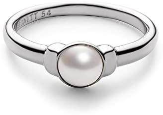 Paul Hewitt Damen-Damenring 925er Silber Süßwasserperle 54 Silber 32020755