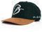 Blackskies® Script Baseball Cap | Unisex Luxury Premium Snapback Hat Mütze Kappe Flanell Synthetischer Wildleder Schirm Suede Grün