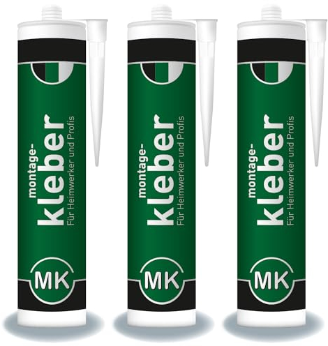 Universal Montagekleber 300ml Kartusche 485g, lösemittelfrei, überstreichbar, geruchsneutral, extra stark haftend, vielseitig einsetzbar im Innen-Bereich für Metall, Holz, Hart-PVC, Styropor (3)