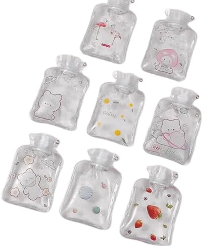 BELOWSYALER Sac de bouillotte Transparent Portable avec Oreilles Restez au Chaud et soulagez la Douleur à Tout Moment et en Tout Lieu Une Source fiable de Chaleur Confortable