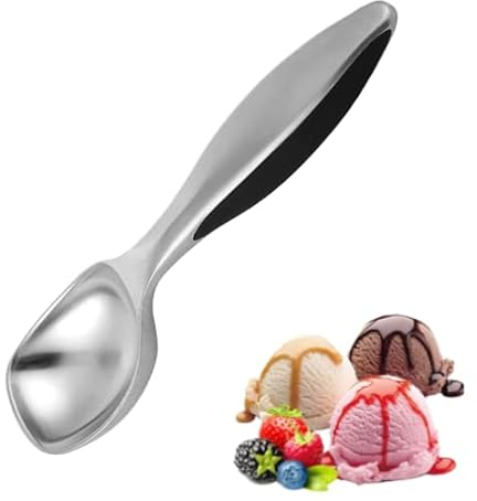 Chstarina Paletta per Gelato, Cucchiaio per Gelato in Acciaio Inox, Porzionatore per Gelato, 17 x 4.5 cm, Dosatore Gelato, Cucchiaio Gelato, Cucchiaio Porzionatore per Gelato, Biscotti