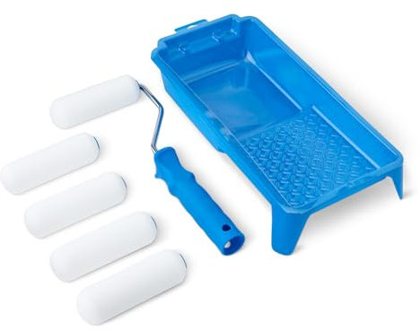 Amazon Basics - Kit de rodillos de pintura de espuma, rodillo de 10 cm, paquete de 8