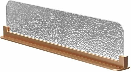 Particiones de comedor de cristal dorado, elegantes para decoración de mesa, media pared, encimera, valla baja para restaurante y bar, 80 x 25 cm