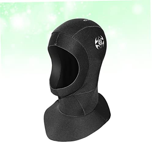 Toyvian 1 Stück Kaltsicherer Tauchkopfabdeckung große Badekappe Taucherhaube Schnorchelkappe Schnorchelhaube Neoprenmütze Schwarz