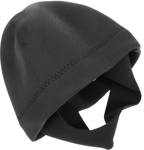Homoyoyo Thermal Diving Hood 2mm Neoprene Scuba Diving Cap with Chin Strap for Men, Surfing and Snorkeling Swimming Hood Black M Size, Winter Water Sports Protective Headwear