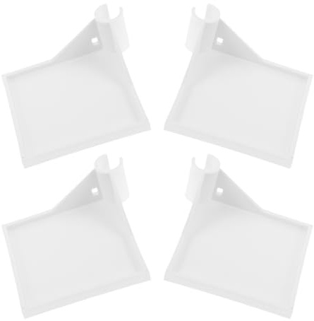 TOPBATHY 4pcs Grow Tent Corner Shelf Stand for 16mm Poles – White Plastic Hygrometer Holder and Camera Mount, Indoor Grow Tent Utility Accessories for Planting Equipment