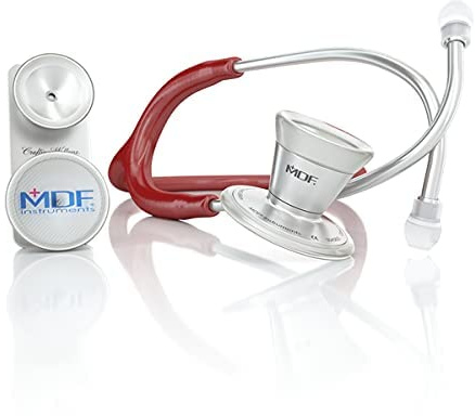 MDF ProCardial ER Premier Stetoscopio cardiologico per adulti e bambini con campana cardiologica per adulti come componente convertibile - Bordeaux (MDF797DD-17)