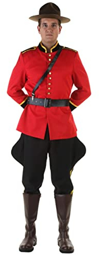 Fun Costumes Canadian Mountie Plus Size RCMP Costume - Red Jacket, Velvet Epaulets & Collar, Jodhpur Pants - 2X - Red