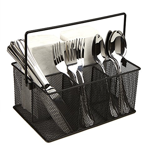 Mind Reader MESHBASKET-BLK Mesh Basket Storage, Metal, Black