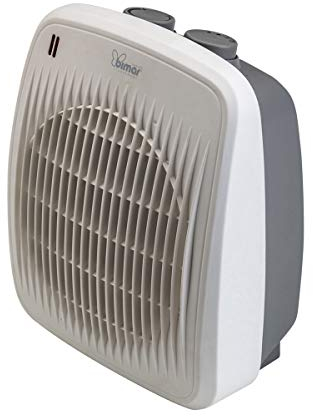 Bimar HF190 stufetta elettrica bagno, Termoventilatore Elettrico da 2000W a Basso Consumo con Termostato Regolabile e 2 Potenze di Riscaldamento, Corpo in Plastica con Maniglia Integrata