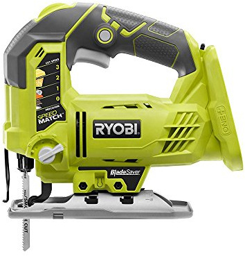 Ryobi P5231 18 Volt ONE+ Cordless orbitale T-shaped 3.000 SPM Jig Saw con base regolabile (solo utensili) (imballaggio non al dettaglio)