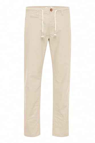 Blend BHLanias Herren Leinenhose Sommerhose Lange Stoffhose mit Eingrifftaschen Leinenmix Regular fit, Größe:S, Farbe:Chalk Stone (70032)