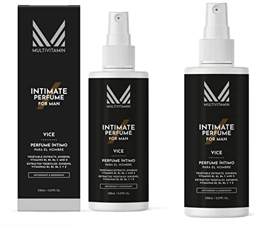 Pack 2 unidades de desodorante genital masculino Multivitamin en formato grande de 150 ml./ud. Para un olor agradable en la zona genital. Además, cuida y mejora su piel