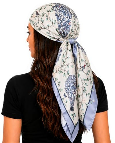 FAIRYGATE Satin Scarf Silky Like Elegant Soft Wraps Ladies Scarves for Women Girls