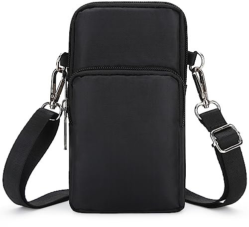 DOB SECHS Kleine Handytasche Zum UmhäNgen Damen Mit GeldböRse, Nylon Armtasche Handy Joggen, Multifunktion Handy UmhäNgetasche FüR Handy Bis Zu 7 Zoll